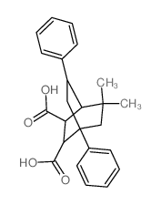 5,5-dimethyl-1,3-diphenyl-bicyclo[2.2.2]octane-7,8-dicarboxylic acid structure