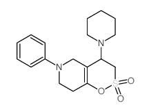 4-phenyl-7-(1-piperidyl)-10-oxa-9$l^{6}-thia-4-azabicyclo[4.4.0]dec-11-ene 9,9-dioxide Structure