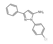 1-(4-Chlorophenyl)-3-phenyl-1H-pyrazol-5-ylamine结构式