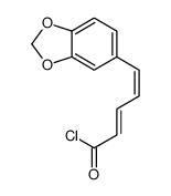 5-(1,3-benzodioxol-5-yl)penta-2,4-dienoyl chloride结构式