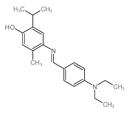 4-[(4-diethylaminophenyl)methylideneamino]-5-methyl-2-propan-2-yl-phenol Structure