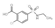 2-氯-5-[(乙基氨基)磺酰基]苯甲酸结构式