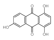 1,4,6-trihydroxyanthraquinone structure