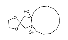 1,1-(ethylenedioxy)-3,14-dihydroxycyclopentadecane Structure