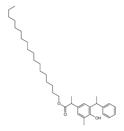 octadecyl 2-[4-hydroxy-3-methyl-5-(1-phenylethyl)phenyl]propanoate结构式