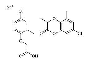 sodium,2-(4-chloro-2-methylphenoxy)acetate,2-(4-chloro-2-methylphenoxy)propanoic acid结构式