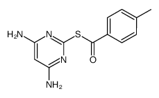 4-methyl-thiobenzoic acid S-(4,6-diamino-pyrimidin-2-yl) ester Structure