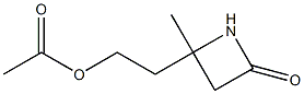 4-[2-(acetyloxy)ethyl]-4-methyl-2-Azetidinone Structure