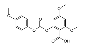 2,4-dimethoxy-6-(((4-methoxyphenoxy)carbonyl)oxy)benzoic acid结构式