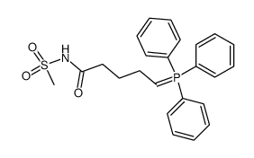 N-(methylsulfonyl)-5-(triphenyl-l5-phosphanylidene)pentanamide结构式