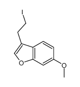 3-(2-iodoethyl)-6-methoxy-1-benzofuran结构式