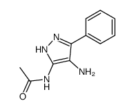 3-phenyl-4-amino-5-acetylaminopyrazole Structure