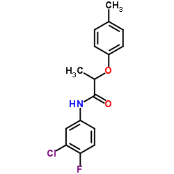 N-(3-Chloro-4-fluorophenyl)-2-(4-methylphenoxy)propanamide Structure