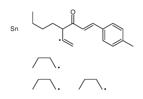 1-(4-methylphenyl)-4-(1-tributylstannylethenyl)oct-1-en-3-one结构式