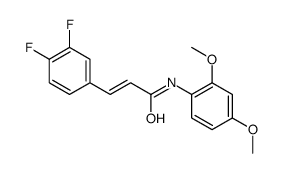 3-(3,4-difluorophenyl)-N-(2,4-dimethoxyphenyl)prop-2-enamide结构式