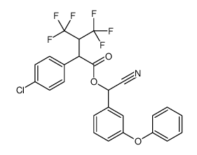 [cyano-(3-phenoxyphenyl)methyl] 2-(4-chlorophenyl)-4,4,4-trifluoro-3-(trifluoromethyl)butanoate Structure