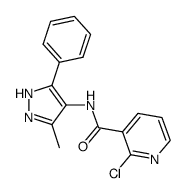 2-chloro-N-(3-methyl-5-phenyl-1H-pyrazol-4-yl)-nicotinamide结构式