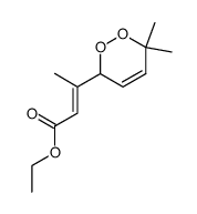 ethyl (E)-3-(6,6-dimethyl-3,6-dihydro-1,2-dioxin-3-yl)but-2-enoate结构式