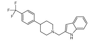 2-[[4-[4-(trifluoromethyl)phenyl]piperidin-1-yl]methyl]-1H-indole结构式