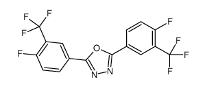 2,5-bis[4-fluoro-3-(trifluoromethyl)phenyl]-1,3,4-oxadiazole结构式