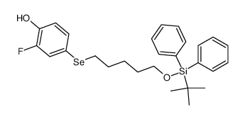 2-fluoro-4-[5-(tert-butyldiphenylsilanyloxy)-pentylselanyl]-phenol Structure