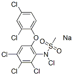 sodium chloro-N-[2,3,4-trichloro-6-(2,4-dichlorophenoxy)phenyl]methanesulphonamidate picture