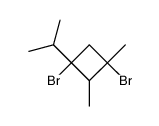 1,3-Dibrom-3-isopropyl-1,2-dimethylcyclobutan结构式