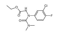 2-((dimethylamino)carbonyl)-2-(3-chloro-4-fluorophenyl)hydrazinecarboxylic acid ethyl ester结构式