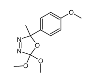 2,5-dihydro-2,2-dimethoxy-5-methyl-5-(p-methoxyphenyl)-1,3,4-oxadiazole结构式