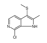 7-chloro-2-methyl-3-(methylsulfanyl)-1H-pyrrolo[2,3-c]pyridine结构式