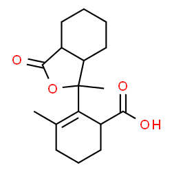 1-methyl-2-(octahydromethyl-3-oxo-1-isobenzofuranyl)cyclohexenecarboxylic acid Structure