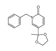 1-benzyl-5-(2-methyl-[1,3]dioxolan-2-yl)-1H-pyridin-2-one结构式