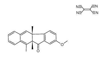 ethene-1,1,2,2-tetracarbonitrile compound with (4bR,10aR)-2-methoxy-4b,10,10a-trimethyl-4b,10a-dihydro-11H-benzo[b]fluoren-11-one (1:1)结构式