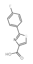 2-(4-氟苯基)-1,3-噻唑-4-羧酸结构式
