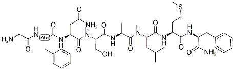 GLY-PHE-ASN-SER-ALA-LEU-MET-PHE-NH2结构式