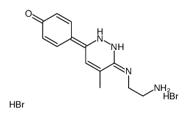 4-[3-(2-aminoethylamino)-4-methyl-1H-pyridazin-6-ylidene]cyclohexa-2,5-dien-1-one,dihydrobromide Structure