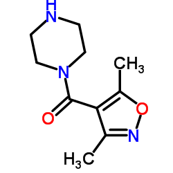 (3,5-Dimethyl-1,2-oxazol-4-yl)(1-piperazinyl)methanone结构式