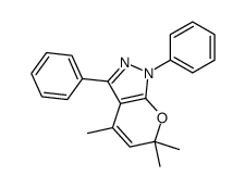 4,6,6-trimethyl-1,3-diphenylpyrano[2,3-c]pyrazole Structure