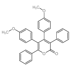 4,5-bis(4-methoxyphenyl)-3,6-diphenylpyran-2-one结构式