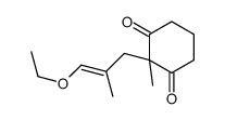 2-(3-ethoxy-2-methylprop-2-enyl)-2-methylcyclohexane-1,3-dione结构式