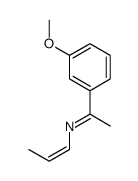 1-(3-methoxyphenyl)-N-prop-1-enylethanimine结构式