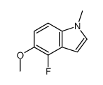 4-氟-5-甲氧基-1-甲基吲哚结构式