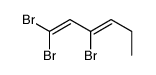 1,1,3-tribromohexa-1,3-diene Structure
