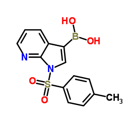 1-甲苯磺酰基-1H-吡咯并[2,3-B]吡啶-3-基硼酸结构式
