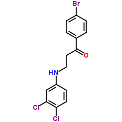 1-(4-BROMOPHENYL)-3-(3,4-DICHLOROANILINO)-1-PROPANONE structure