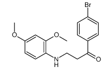 1-(4-bromophenyl)-3-(2,4-dimethoxyanilino)propan-1-one结构式