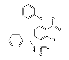 N-benzyl-2-chloro-3-nitro-4-phenoxybenzenesulfonamide结构式