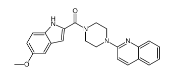 (5-methoxy-1H-indol-2-yl)-(4-quinolin-2-ylpiperazin-1-yl)methanone结构式