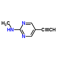 2-Pyrimidinamine, 5-ethynyl-N-methyl- (9CI) Structure