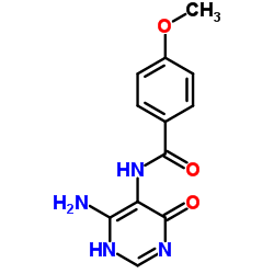 N-(4-Amino-6-oxo-1,6-dihydropyrimidin-5-yl)-4-methoxybenzamide Structure